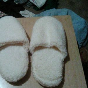 Cream color bath shoes. Super comfy! 10 in Long